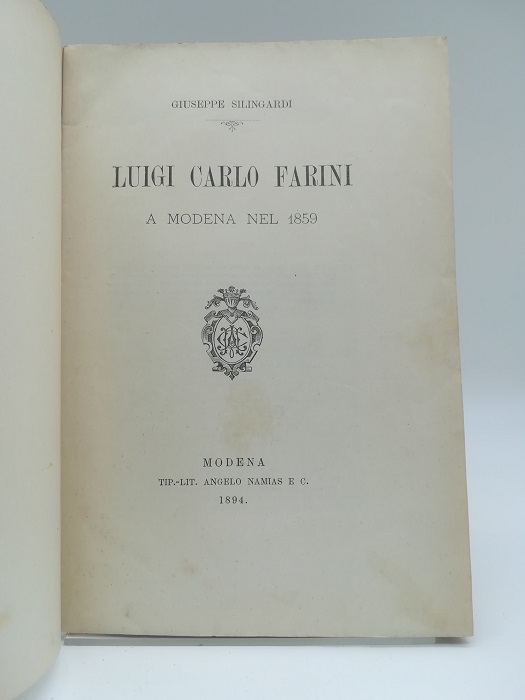 Luigi Carlo Farini a Modena nel 1859